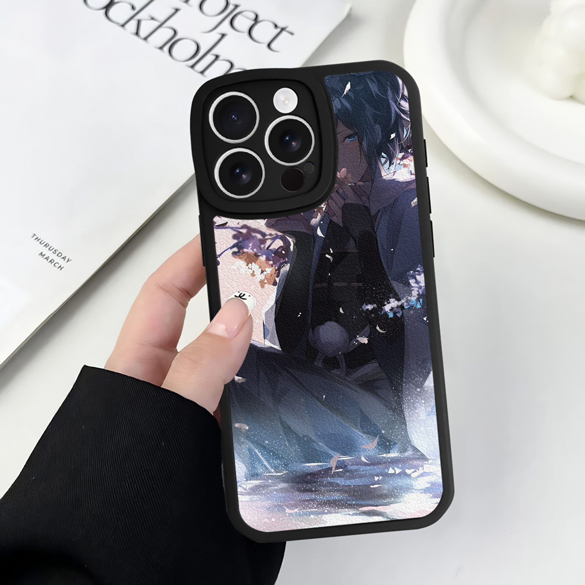 （画像用） 刀剣乱舞 Touken Ranbu 【iPhone 16シリーズ対応】シリコンスマホケース（レザー調） 材質：シリコン